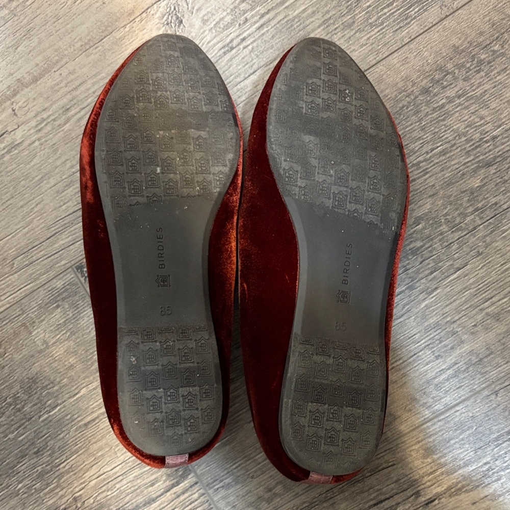 Birdies The Heron Velvet Loafers in Cinnamon size 8.5 - LIKE NEW - Picture 3 of 8